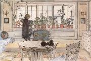 Carl Larsson Vacation Reading Assignment USA oil painting artist